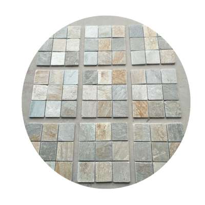 Nature slate mosaic tile with mesh