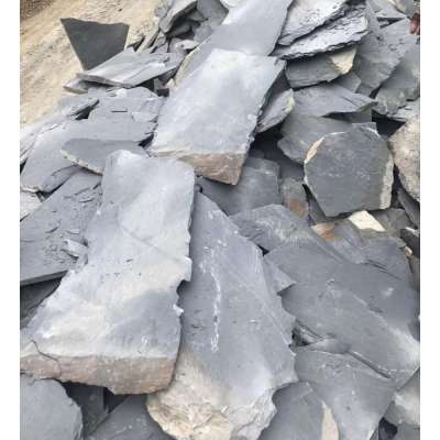 Random Black Slate flagstone slabs for flooring